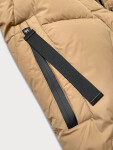 Dámska zimná bunda v ťavej farbe v dĺžke po kolená J Style (5M3232-84) odstíny béžové XL (42)