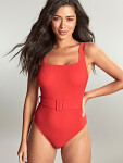 Swimwear Rossa Square Neck Swimsuit rossa red SW1750 75GG