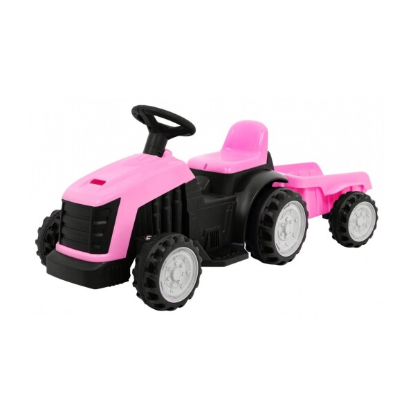 Mamido Detský elektrický traktor s prívesom ružový