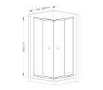 AQUALINE - AGGA štvorcová sprchová zástena 800x800, číre sklo HLF808Y