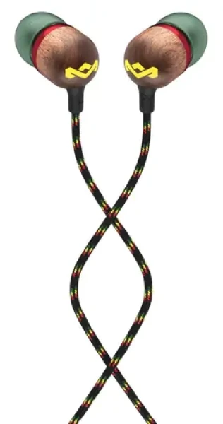 House of Marley Smile Jamaica Rasta / Slúchadlá do uší s mikrofónom / USB-C / 9,2 mm menič (EM-JE042-RA)