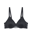 Dámska moderná čipkovaná+bavlnená podprsenka WP EX - BLACK - black 0004 - TRIUMPH BLACK 75C