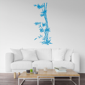 Veselá Stena Samolepka Bambus Farba: modrá, Veľkosť: 45 x 97 cm