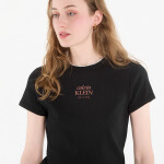 Tričko Calvin Klein Jeans Ss 2X2 Baby Rib Logo Baby Tee Black M
