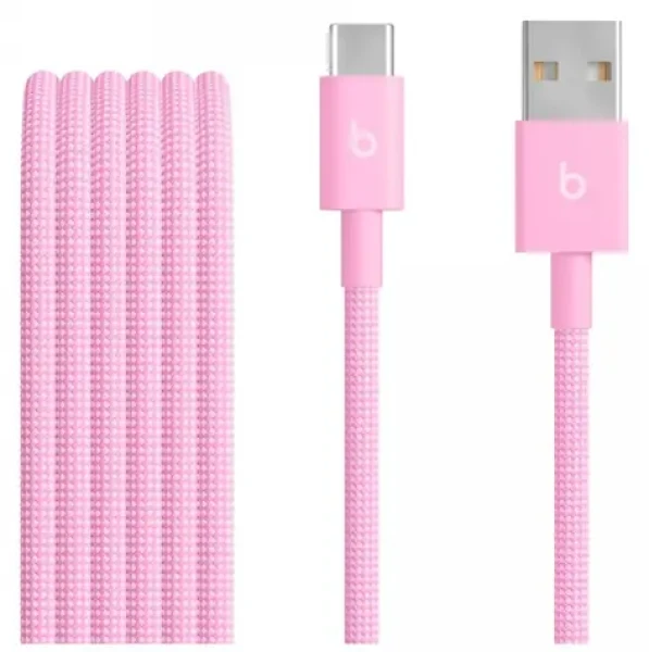 Beats kábel USB-A (M) - USB-C (M) 1,5 m ružová / opletený (MK8R4EE/A)
