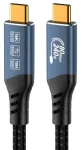 PremiumCord USB4 Ver. 2.0 80Gbps 240W 0,8m / Kábel USB4 / Thunderbolt 3/4 (ku4ca08)