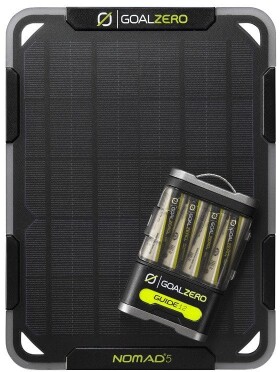 Goal Zero Goal Zero GUIDE 12 + NOMAD 5, Black, Green, Digital camera, Flashlight, Mobile phone/Smartphone, Tablet, CE, FCC, Nickel-Metal Hydride (NiMH), 2500 mAh, Solar, USB
