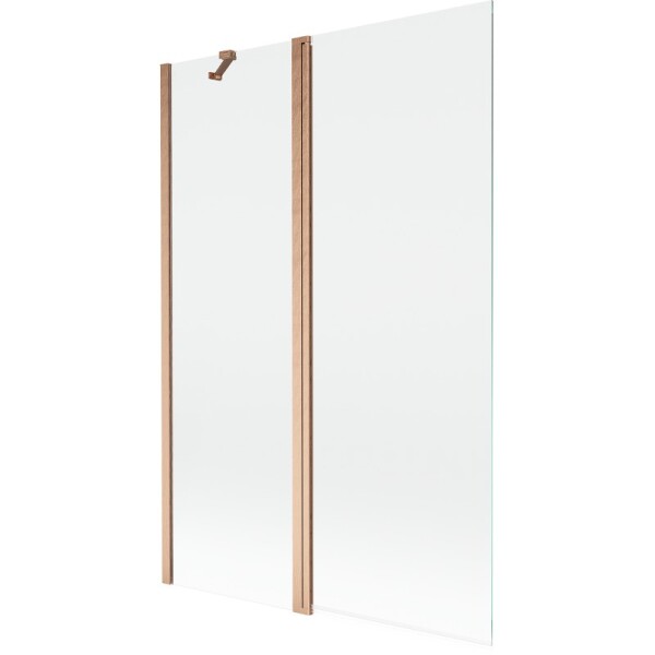 MEXEN - MIST vaňová zástena 120x150 cm 6mm f+s, meď kartáčovaná, číra 8A9-120-011-65-00