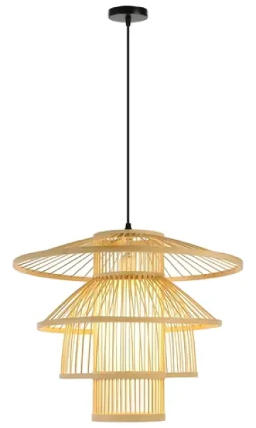 Immax BOHO PINCHOS / Závesné svietidlo / D50 cm / E27 / bambusové drevo (08255L)