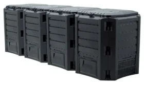 Prosperplast Kompostér MODULE COMPOGREEN - čierna / Objem 1600 L / Rozmery 261x72 cm / Výška 82.6 cm / Plast (IKSM1600C)