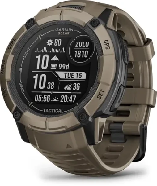 Garmin Instinct 2X Solar (Tactical Edition) 50mm Coyote Tan / inteligentné hodinky / GPS / BT / 10 ATM / solárne dobíjanie (010-02805-02)