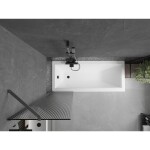 MEXEN/S - Next vaňová zástena FIX 50 x 150, prúžky, grafit metal 895-050-000-00-09-95