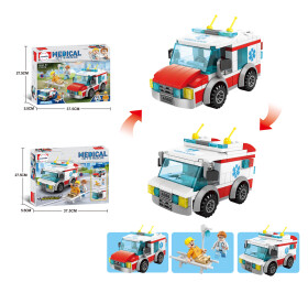 Mamido Mamido Stavebnica sanitky 173 dielikov Medical Rescue s figúrkami MT1126