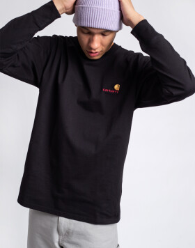 Carhartt WIP L/S American Script T-Shirt Black S