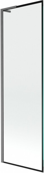 MEXEN/S - Next L vaňová zástena FIX 60 x 150, čierna vzor, grafit kartáčovaná 895-060-000-03-70-66