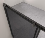 CERANO - Trojstenný sprchovací kút Varone LINE UL/P - 6 mm - čierna matná, grafitové sklo - 110x70x195 - posuvný CER-8050BD7831