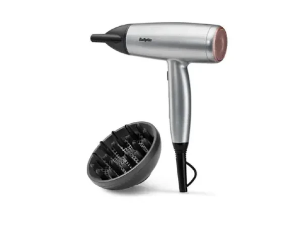 Babyliss Cosmos D580DE strieborná / sušič vlasov / 2100 W / ionizácia / studený vzduch / difuzér / 3 teploty / 2 rýchlosti (D580DE)