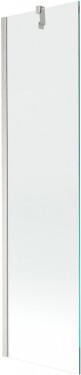 MEXEN/S - Next vaňová zástena FIX 50 x 150, transparent, nikel kefovaná 895-050-000-00-00-97