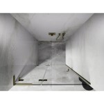 MEXEN/S - Lunar L sprchové dvere krídlové ľavé 105, transparent, zlatá 834L-105-000-50-00-L