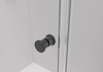 CERANO - Sprchovací kút Volpe L/P - 6 mm - čierna matná, transparentné sklo - 100x80x190 - zalamovacia CER-427342