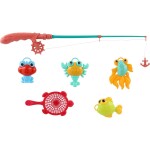 Teddies Hra ryby rybár s prútom 45cm plast 4 farby na karte 17x58cm