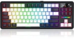 Redragon Wildslash LCD Pro K746WB-RGB-PRO bielo-čierna / Herná klávesnica / mechanická / LCD displej / RGB / bezdrôtová (K746WB-RGB-PRO)