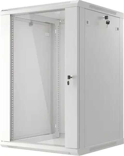 Lanberg WF01-6618-10S sivá / Nástenný rozvádzač / 19" / 18U / 600×600 mm / Flat pack (WF01-6618-10S)