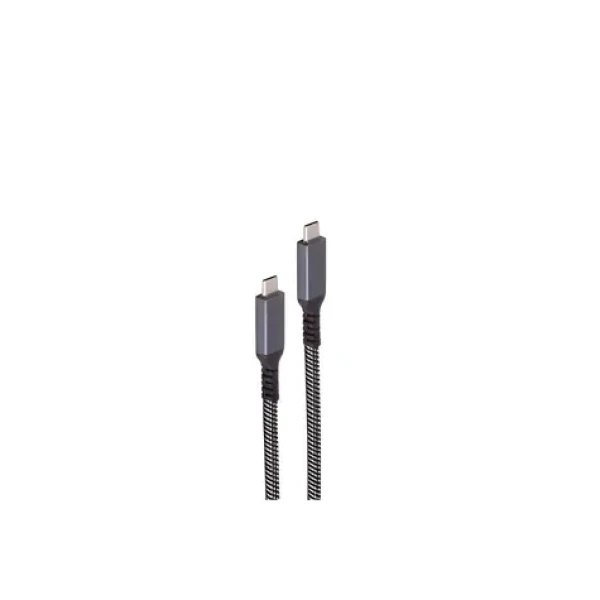 Shiverpeaks USB-C nabíjací kábel textilný (BS14-75007) / Nabíjací kábel / USB-C - USB-C / USB 3.2 / 100 W PD / 2 m (BS14-75007)
