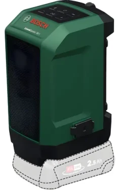 BOSCH UniversalSpeaker 18V-1 zeleno-čierna / Akumulátorový reproduktor / Bluetooth / 18V / bez batérie a nabíjačky (06039G5000)