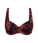SUMMER PALM - Minimalizačná plavková podprsenka - tvarovanie a extra podpora Triumph BROWN 38C