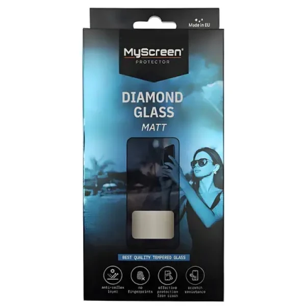 MyScreen Diamond Glass Matt čierna / Ochranné sklo / Apple iPhone 16 Pro Max (MD9228TG DGM BLACK)