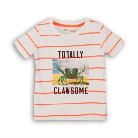 Tričko chlapčenské s krátkym rukávom, Minoti, Crab 1, biela - 80/86 | 12-18m