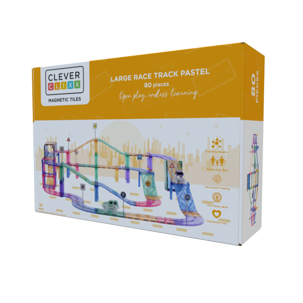 Mamido Cleverclixx - Magnetická dráha Pastel 80 ks