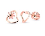 Cutie Jewellery Srdiečkové náušničky z ružového zlata C2760-30-X-4