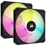 Corsair AF Slim Series RGB 120mm čierna 2ks / Fluid Dynamic Bearing / 600-2000 RPM / 56.3 CFM / 4-pin (CO-9050163-WW)