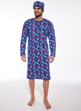 Košeľa Cornette 110/24 Playboy long/r S-2XL pánska tmavě modrá XL
