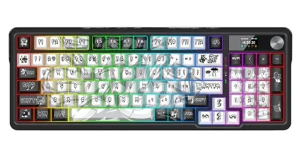 Redragon K719GF-RGB-PRO Artemis Pre bielo-čierna / Bezdrôtová herná klávesnica / mechanická / RGB / USB / BT / US (K719GF-RGB-PRO)