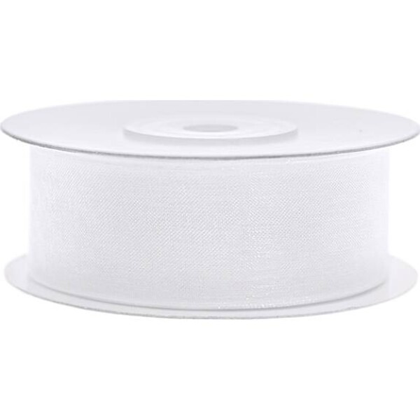 Biela stuha 25 mm x 25 m - PartyDeco - PartyDeco
