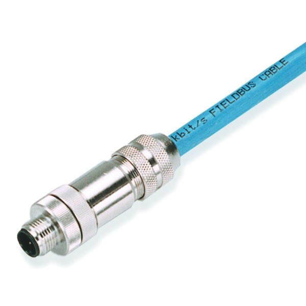 Weidmüller FBCON M12 4P M EMC neupravený zástrčkový konektor pre senzory - aktory, 9455640000, piny: 4, 1 ks; 9455640000