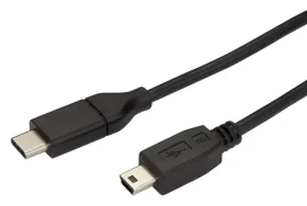 StarTech černá / Kabel USB-C (M) - Mini USB-B (M) / 480 Mbps / 2 m (USB2CMB2M)