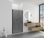 CERANO - Sprchové otočné dvere Porte L/P - 8 mm - čierna matná, grafitové sklo - 100x195 CER-8050BD7247