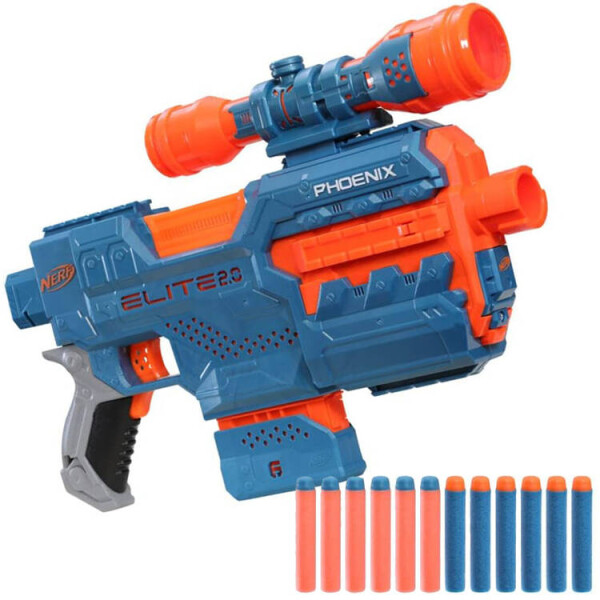 NERF Sada automatická pištoľ s ďalekohľadom a nábojmi Nerf Elite 2.0 Phoenix