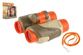 TEDDIES Ďalekohľad 2v1 / Plast / 11 x 11 cm / Otočný zoom / od 3 rokov