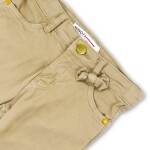 Nohavice dievčenské s elastanom s mašľou, Minoti, ENCHANTED 5, hnědá - 68/80 | 6-12m