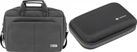 Natec Torba Natec Gazelle 16" Grafitowa (NTO-0812) + Etui na dysk twardy Krill 2 Czarne (NET-2053)