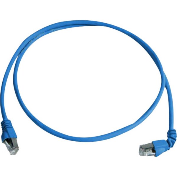 Telegärtner 100008017 RJ45 sieťové káble, prepojovacie káble CAT 6A S/FTP 1.00 m modrá samozhášavý, bez halogénov 1 ks; 100008017
