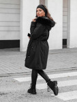 Dámská zimní bunda oboustranná TY4587 černo-šedá - FashionStreet XL