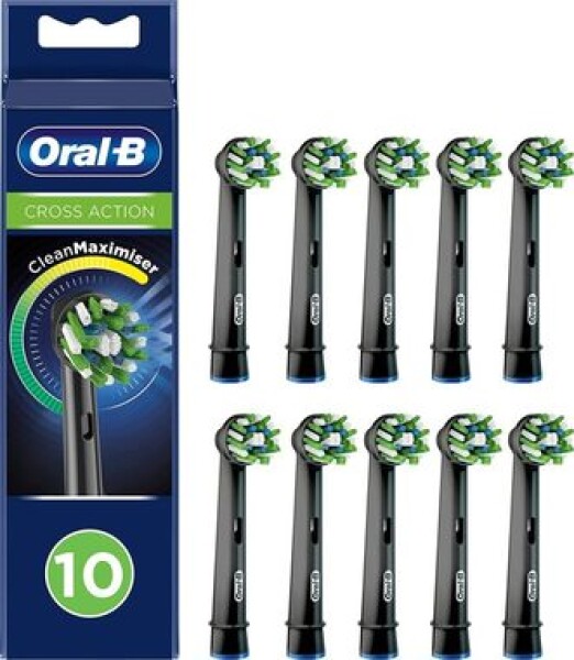 Oral-B Cross Action - CleanMaximiser (10ks) / náhradná hlavica rotačnej kefky / pre kefku Oral-B / čierna (4210201325789)