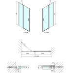 POLYSAN - ZOOM BLACK sprchové dvere 1000, číre sklo ZL1310B