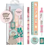 ALLTOYS Písacia súprava Pusheen / 5 dielov / pravítko, pero, ceruzka HB, guma, strúhadlo (SR73920)